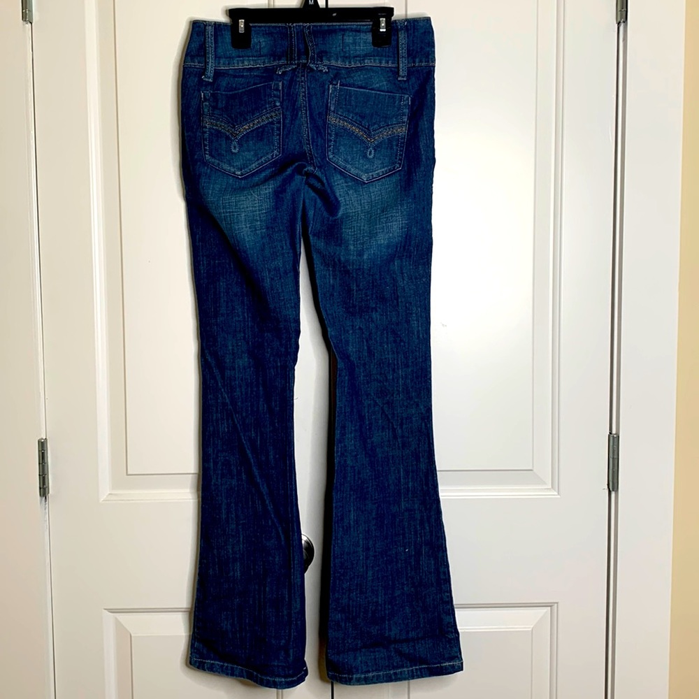 Dark wash blue jeans